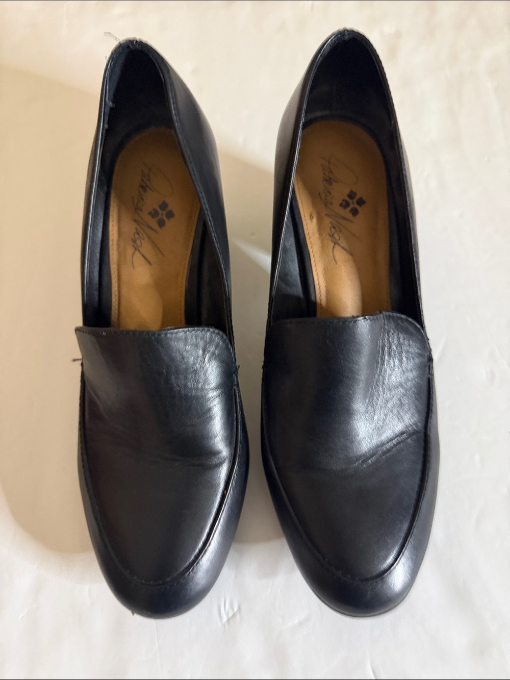 Patricia Nash Black Leather Slip-On Loafers